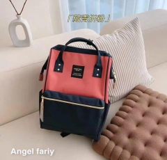 AngelFairy旅行休闲双肩包 藏青拼粉