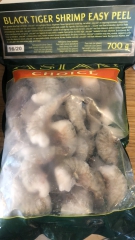 冷冻黑虎虾16/20去头带壳净重700g